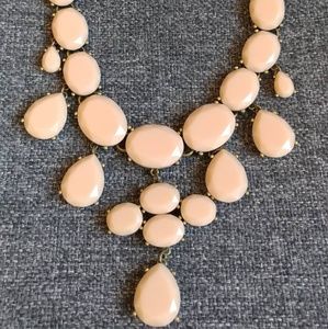 J.Crew Light Pink /Peach Pebble Stone Necklace